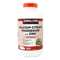 Kirkland Signature Calcium citrate, magnesium and zinc with vitamin D3 500 tablets | Цитрат кальция, магнезия и цинк