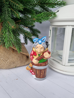 Баба яга ёлочная игрушка из фарфора