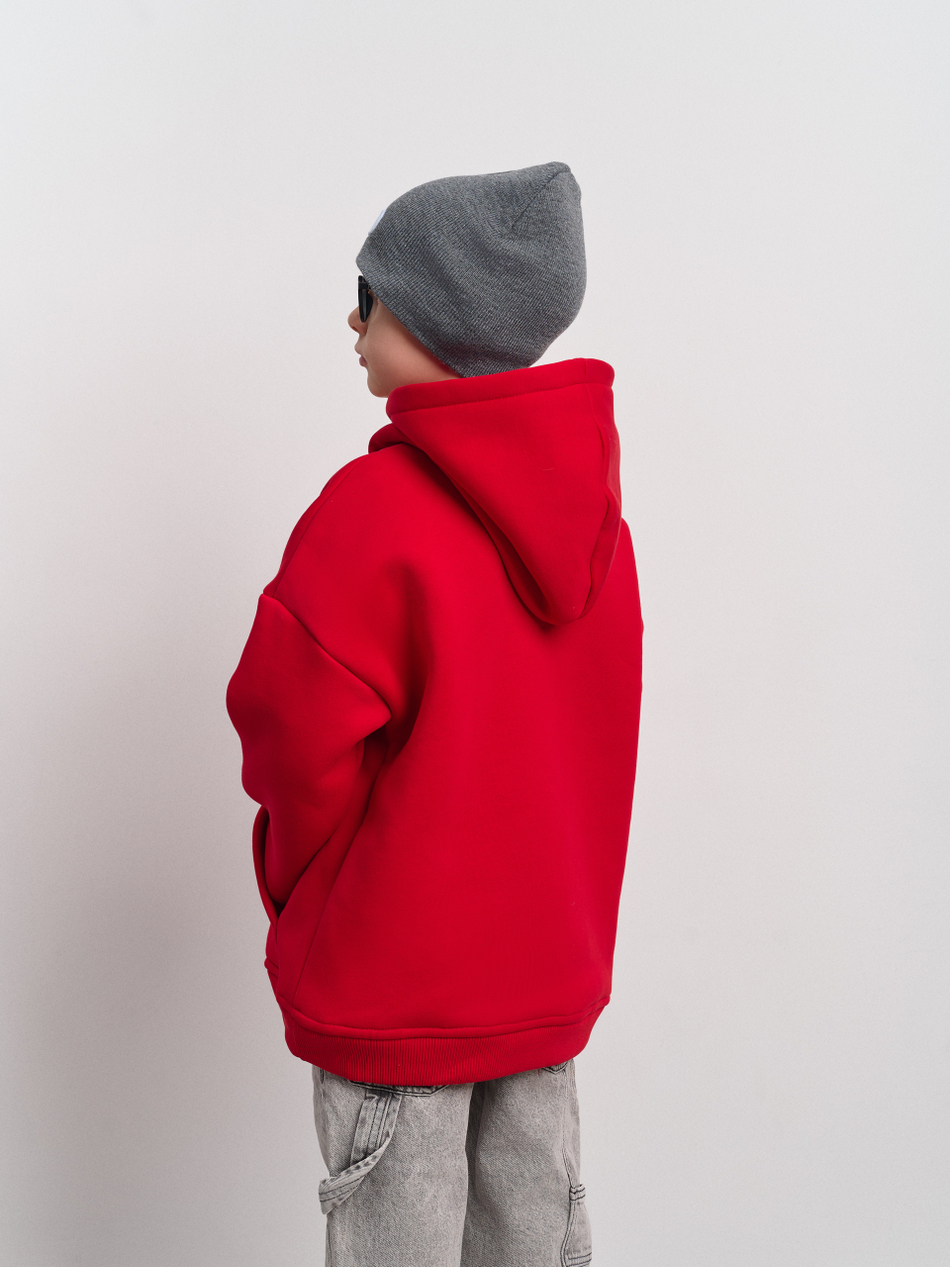 Толстовка с капюшоном для мальчика "Basic" красный