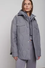 Куртка-рубашка Alexandra Talalay стёганая AW015 серая