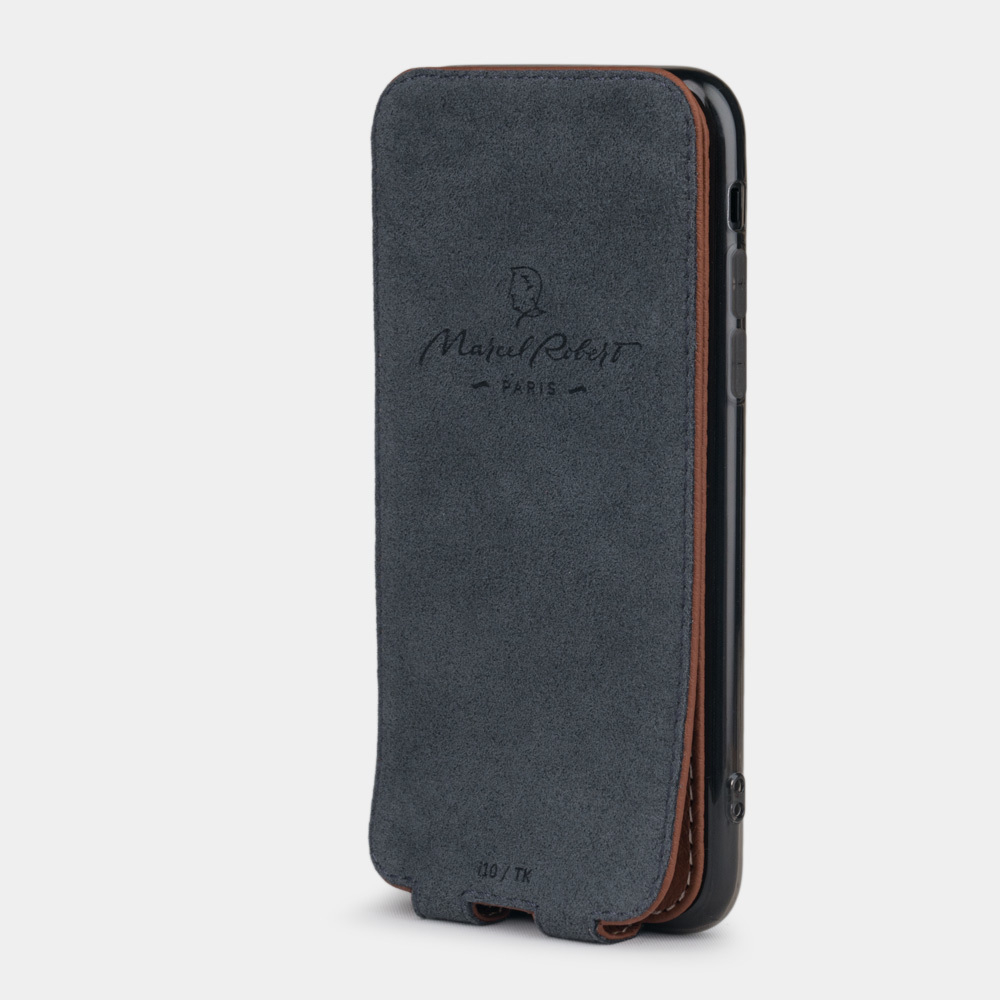 Чехол для iPhone X/XS из натуральной кожи теленка, цвета карамель