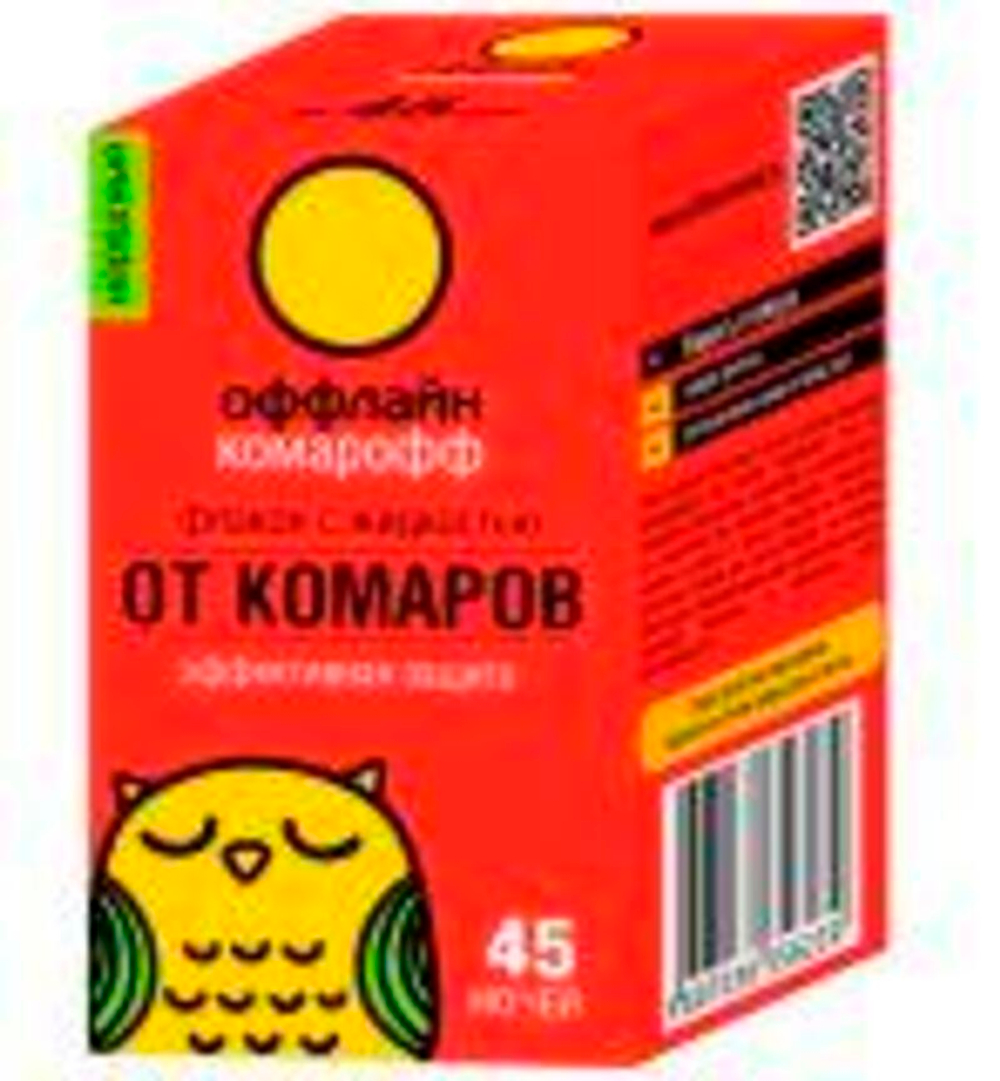 Жидкость от комаров. Комарофф для фумиг Народный б/зап 45ноч, 30мл