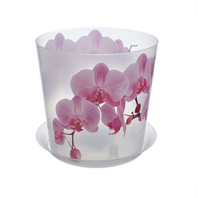 Кашпо ДЕКО "Орхидея" с подставкой D125мм 1,2л, М3105