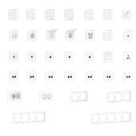 Накладка 1-я для розеток RJ45, TV, SAT, матовый белый, серия S08