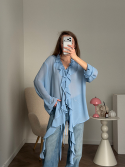 Блуза Flow голубой