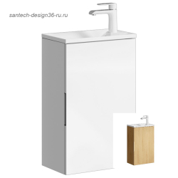 AQ ACC0104W Accent Тумба с раковиной лев/пр, 410х250х650 мм