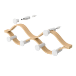 Вешалка настенная Montage, 6 крючков, натуральное дерево/белая