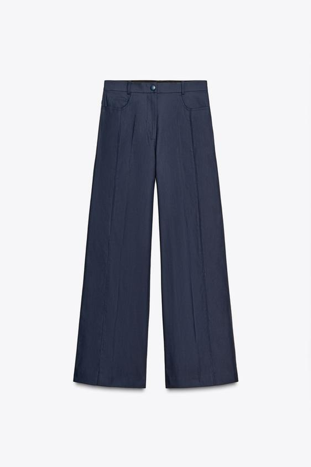 ZARA ШИРОКИЕ БРЮКИ ZW COLLECTION, ЧЕРНИЛЬНО-СИНИЙ