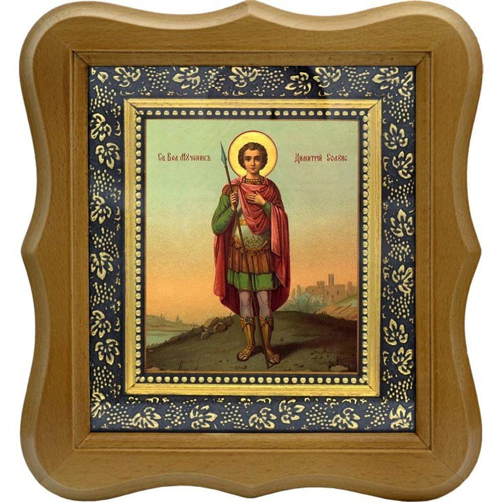 Димитрий Солунский Святой великомученик. Икона на холсте.