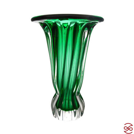 Ваза для цветов Egermann 26 см Clear+Green Special