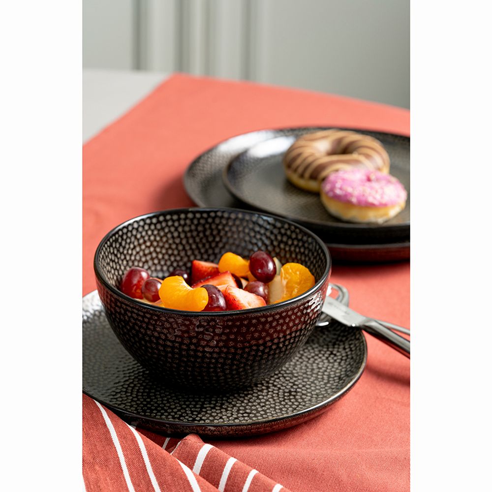 Набор чаш Dots, 800 мл, черные, 2 шт.