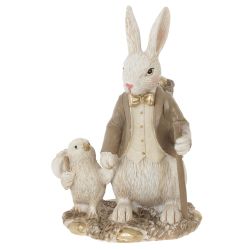 GAEM Фигурка декоративная "Заяц с цыпленком", L10,5 W8 H15 см