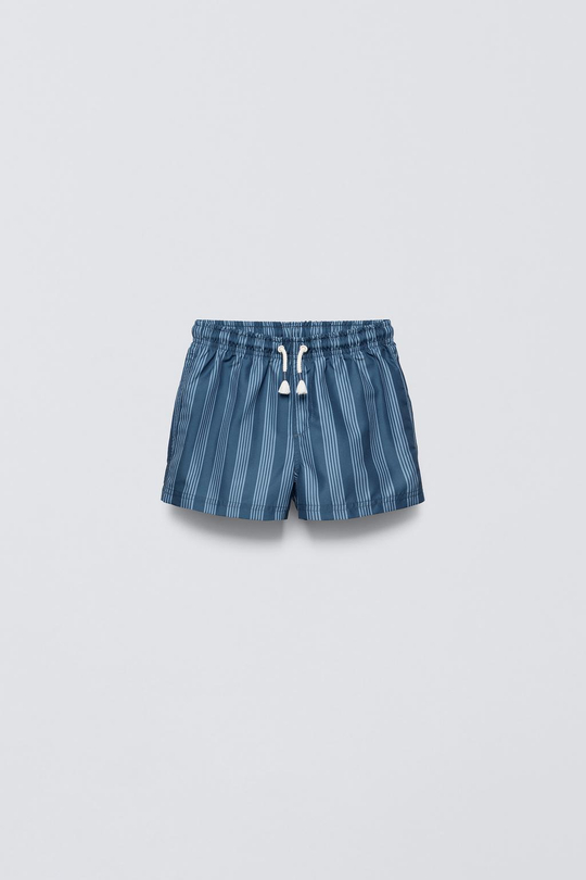 ZARA ПЛАВКИ В ПОЛОСКУ, СИНИЙ