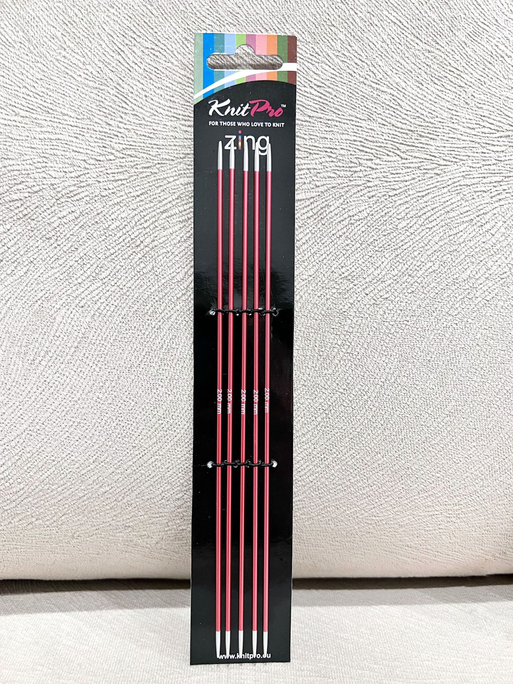 Спицы чулочные Zing 2,75мм/20см, KnitPro