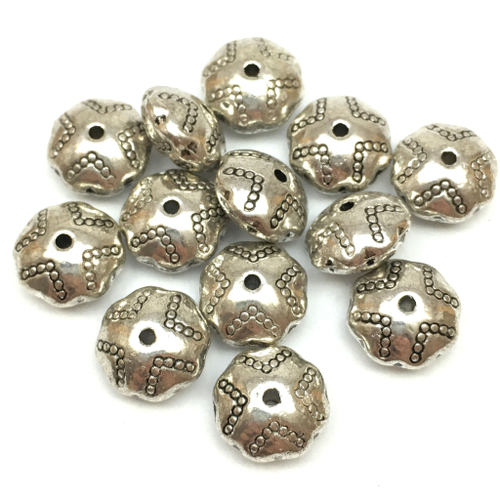 Бусины для украшений 11х6 мм, под серебро