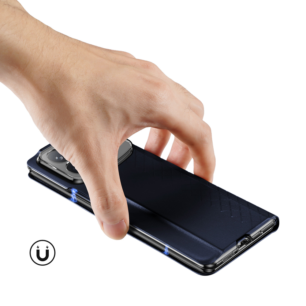 Чехол синего цвета с премиальной искусственной кожи от Dux Ducis для Xiaomi Mix Fold 4, серия Bril Series Case