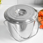 Ведро 5л нерж с кышкой, с меркой