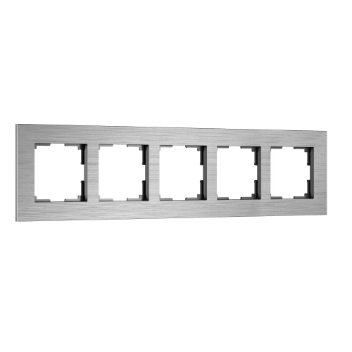 Рамка на 5 постов AluMax (алюминий) W0053506