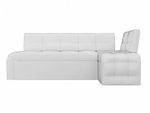 Диван кухонный угловой Люксор правый угол, Белый, Экокожа, 28595