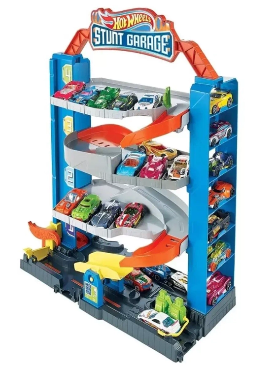 Автотрек Хот Вилс трек трасса Гараж для трюков GNL70