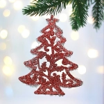 Подвеска «Вечерняя ёлочка» 8*10 см, Янтарь