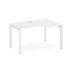 Style Project Стол рабочий эргономичный SN-59P.SPA-001(R) Белый/Металл Белый/Белый Заглушка 1380*600