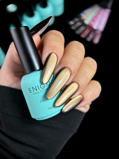 Гель-лак с эффектом кошачий глаз ENIGMANIC AURA silk cat 10 мл. #02