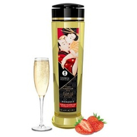 Массажное масло с ароматом клубники и шампанского Shunga Romance Sparkling Strawberry Wine 240мл