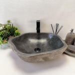 Каменная раковина из речного камня RS-63872 (54*45*15) 0123