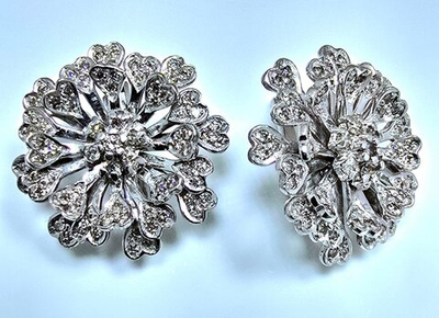 Серьги Эстерелла золото 750, бриллианты.