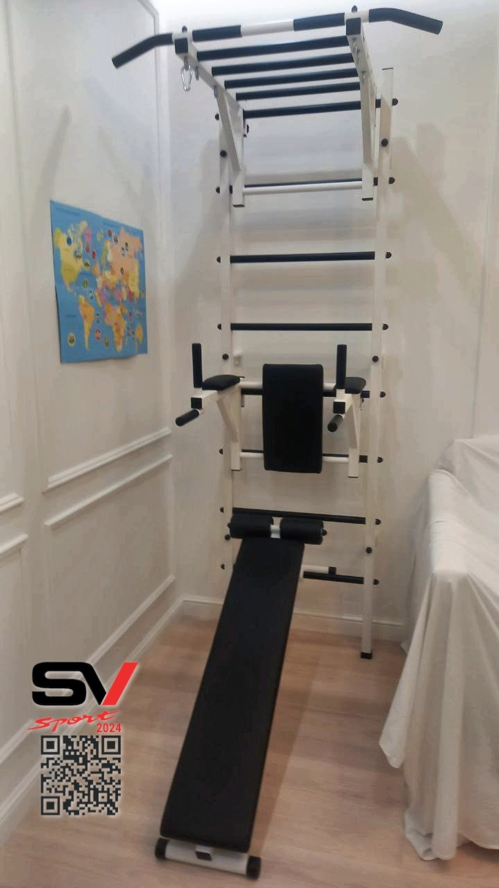 Монтаж шведской стенки Sv Sport в пеноблочные, газоблочные стены