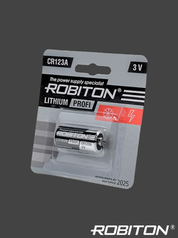 Батарейка ROBITON Lithium Profi CR123A, в упаковке 1 шт. (R-CR123A-BL1)