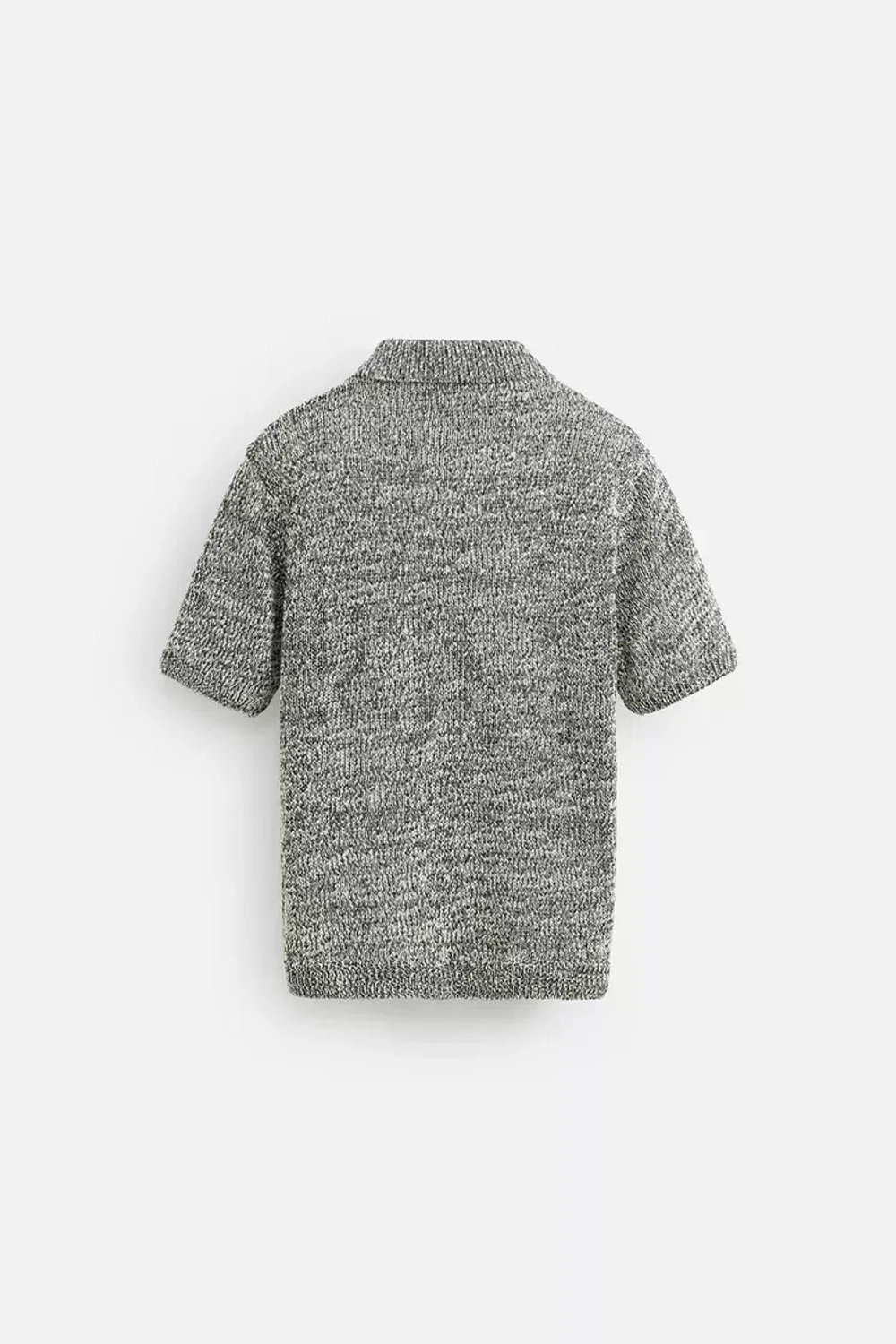 ZARA ПОЛО ИЗ БЛЕСТЯЩЕГО ТРИКОТАЖА, ЧЕРНЫЙ