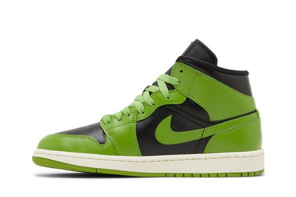 Кроссовки Jordan Air Jordan 1 Mid "Green Black" (Женская размерная сетка)