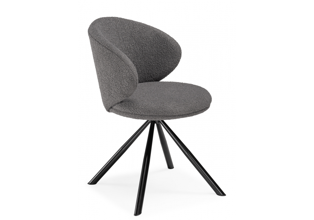 Стул на металлокаркасе Woodville Solomon крутящийся gray, black