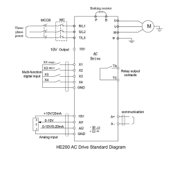 Частотный преобразователь HE200 2,2 кВт киловата 220 в однофазный вход 380В Трехфазный выход