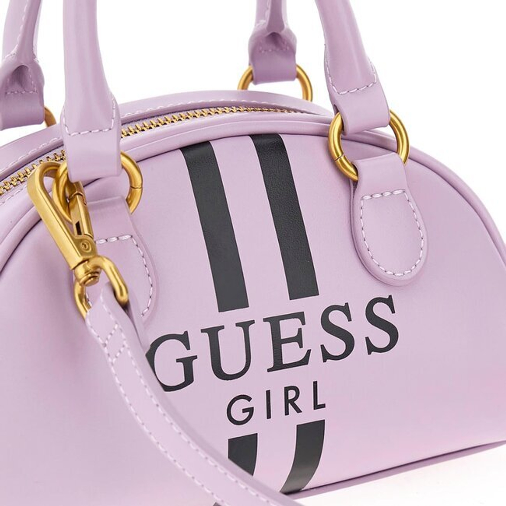 Сумка GUESS Сиреневый/Черные полоски и логотип (Девочка)