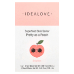 Idealove, Superfood Skin Savior, маска для лица с суперфудами, персик, 5 шт. по 20 мл