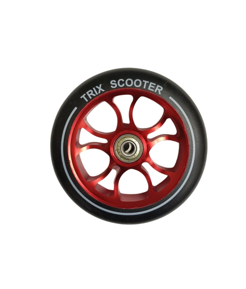 Колесо для трюкового самоката, 120x24мм, с подшипниками ABEC 9, алюм, красное