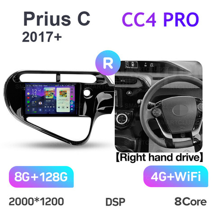 Teyes CC4 Pro 9" для Toyota Prius C 2017+ (прав)