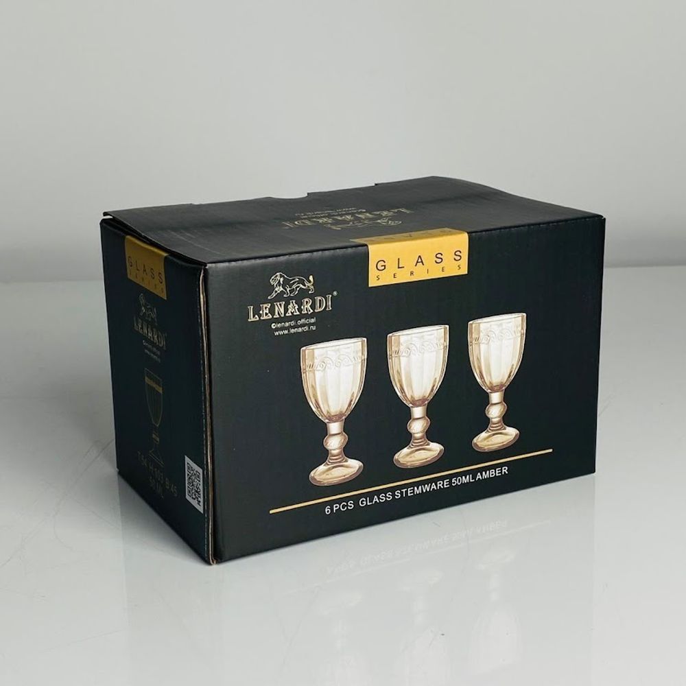 Lenardi 588-620 Набор из 6 рюмок 50мл в под.уп.(х24)Стекло