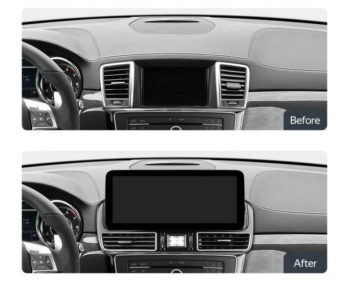 Магнитола для Mercedes-Benz ML (W166), GL (X166) 2011-2015 - Kuberg монитор 12.3" в стиле MERCEDES на Android 13, Быстрая, CarPlay, 4G SIM-слот