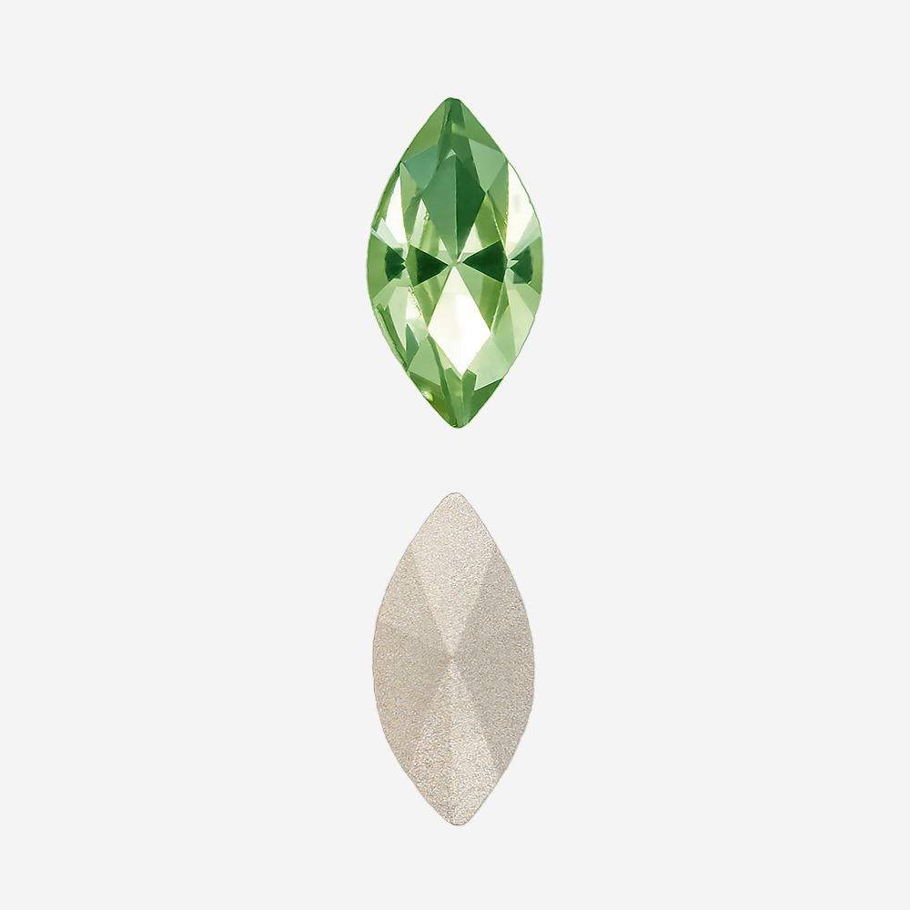 Кристалл Маркиз (Marquise Fancy Stone), оттенок "Перидот"/"Peridot", 10*5мм