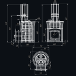 Печь для бани Авангард ЗК 35 (П2) Ураган в сетке Тюльпан