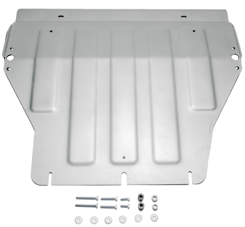 Защита картера и КПП Rival для Volkswagen Caravelle T5, T6 (V - все) 2003-2019/Volkswagen Caravelle T6 рестайлинг (V - 2.0TDI (110 л.с.)) 2020-н.в./Volkswagen Multivan T5, T6 (V - все) 2003-2019/Volkswagen Multivan T6 рестайлинг (V - 2.0TDI (110 л.с.)) 2020-н.в./Volkswagen Transporter T5, T6 (V - все) 2003-2019/Volkswagen Transporter T6 рестайлинг (V - 2.0TDI (110 л.с.)) 2020-н.в., штампованная, алюминий 6 мм, с крепежом, 2333.5806.1.6