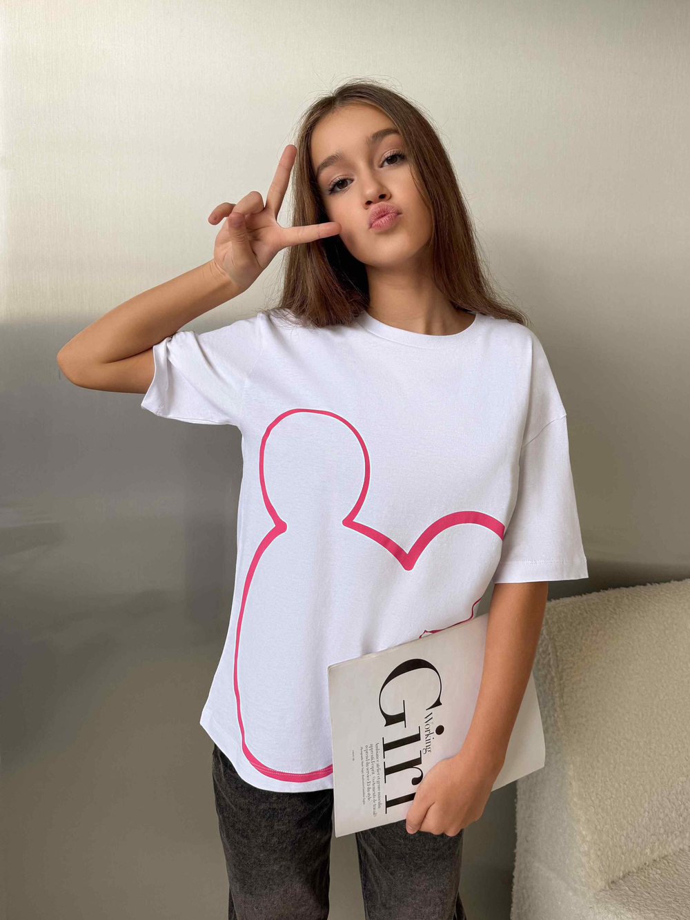 Футболка для девочки маус