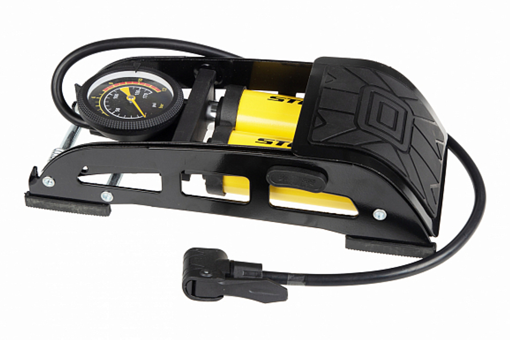 Насос напольный ножной J44B-04 STELS 2-х цилиндровый алюминиевый/стальной