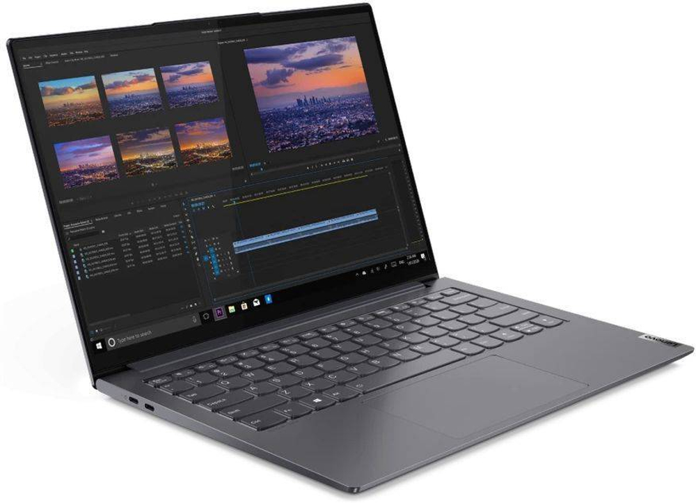 Ноутбук Lenovo Yoga Slim7 Pro 14ACH5, 14", IPS, AMD Ryzen 7 5800HS 2.8ГГц, 16ГБ, 1ТБ SSD, NVIDIA GeForce MX450 - 2048 Мб, Windows 10 Home, 82NJ0003RK, серый