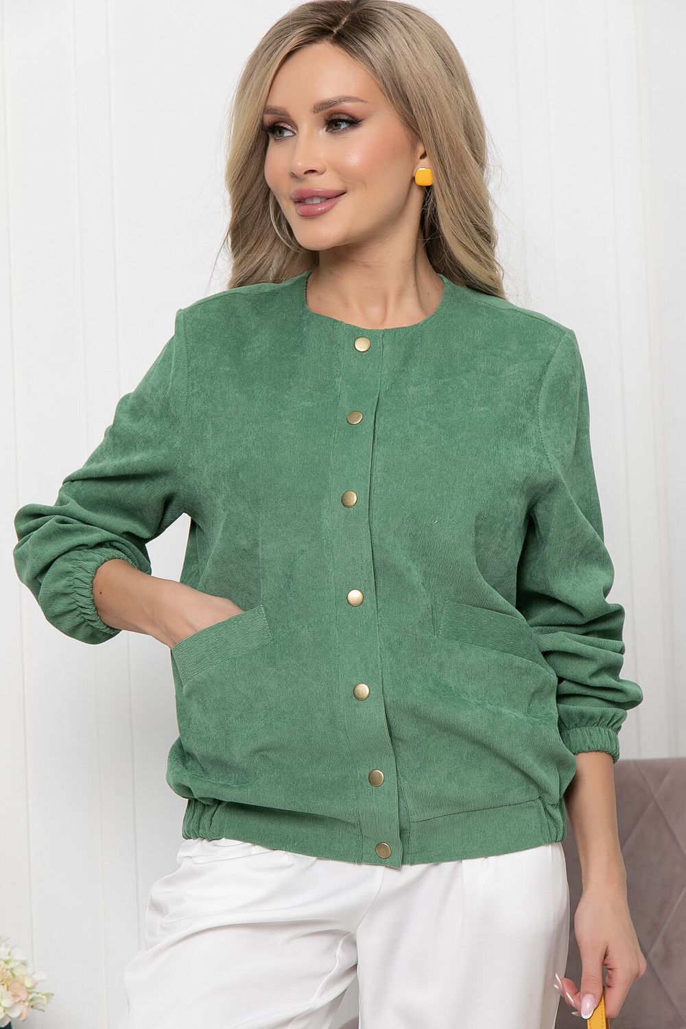 Бомбер "Диамант" (грин) Б5868 LT Collection (Акция)