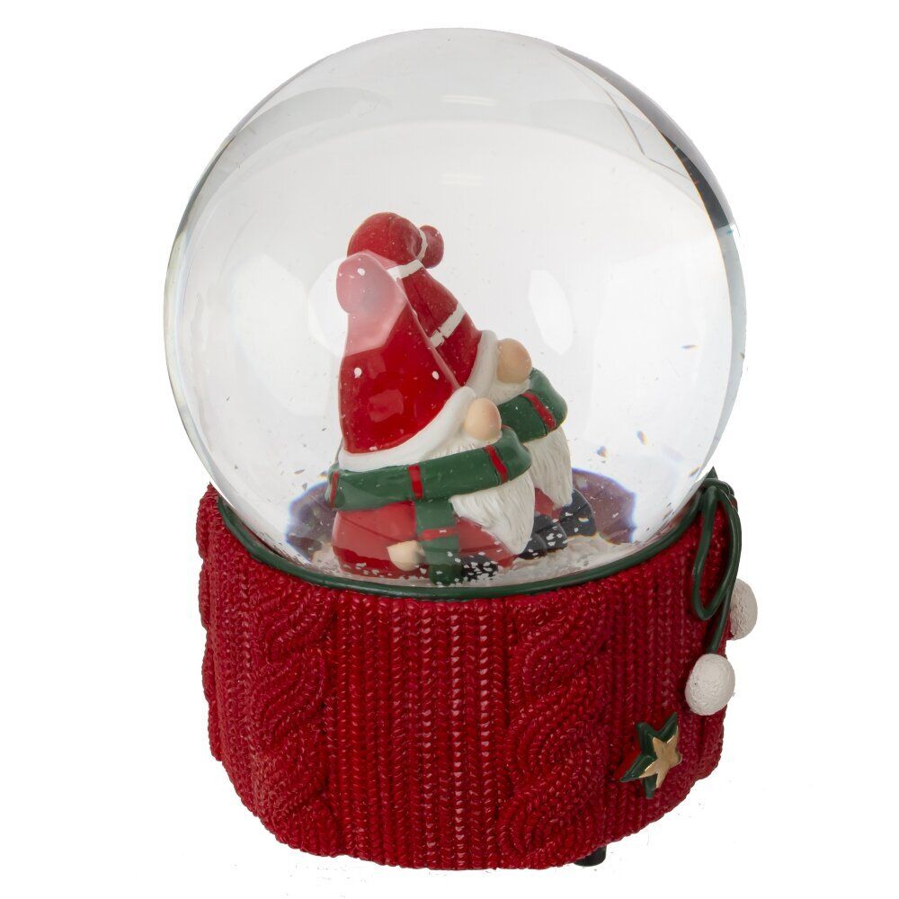 GAEM Фигурка декор в стекл шаре "Гномы" (муз с ключ), D10 см, L10 W10 H14 см